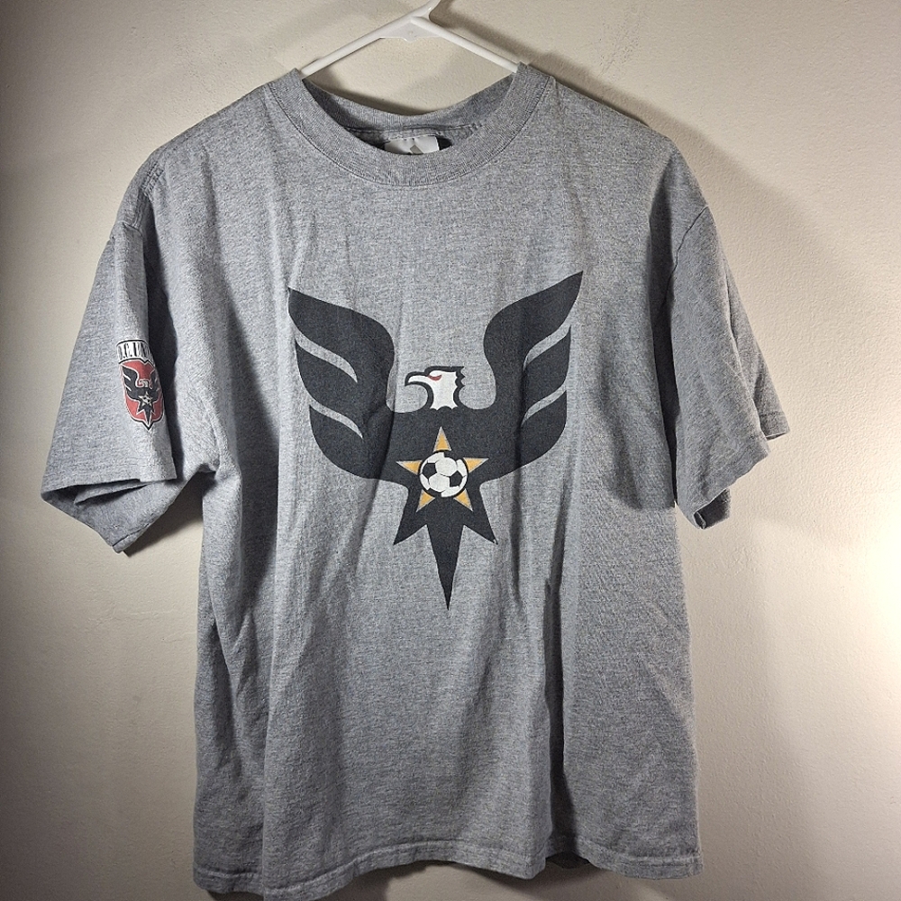 Adidas Men's Light Gray Short Sleeve Crew Neck DC United Tee Size M